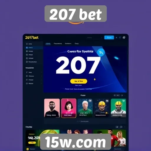 Análise da interface do site 207 bet